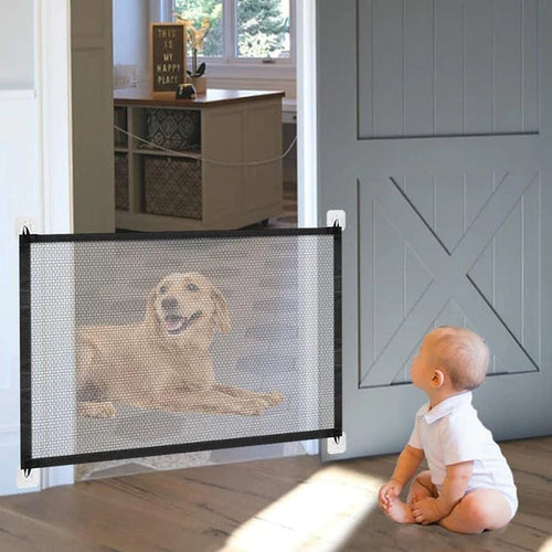 Barrière de Sécurité Rétractable pour Animaux et Enfants