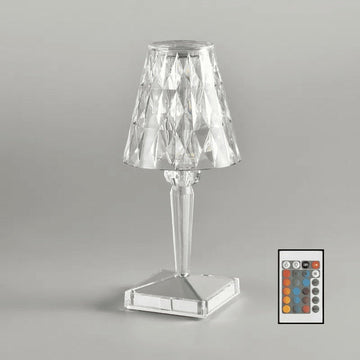 Lampe de Table LED Cristal 3-en-1 Sans Fil Rechargeable