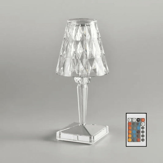 Lampe de Table LED Cristal 3-en-1 Sans Fil Rechargeable