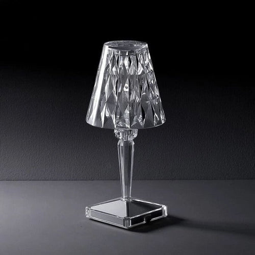 Lampe de Table LED Cristal 3-en-1 Sans Fil Rechargeable