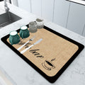 Tapis de cuisine antidérapant ultra-absorbant pour évier