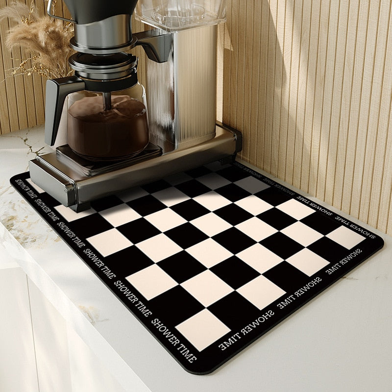 Tapis de cuisine antidérapant ultra-absorbant pour évier